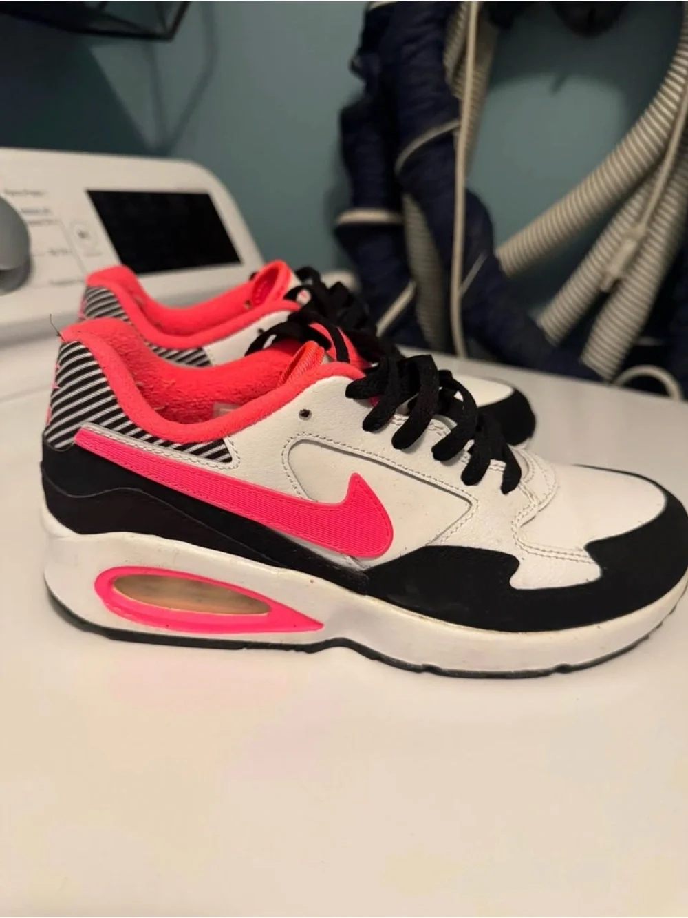 Nike White Black Pink Air Max-inspired Sneakers - Picture 2 of 3